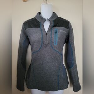 Columbia Women's Gray and Black Pullover S